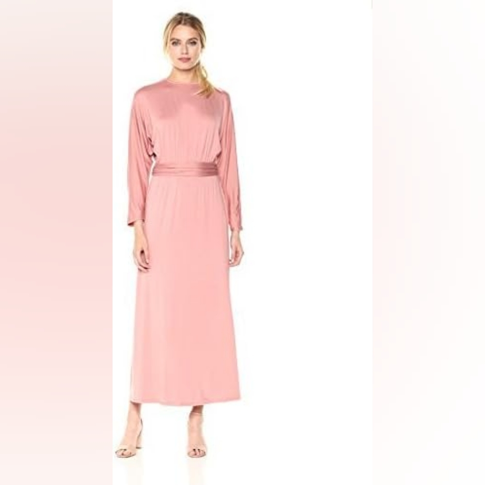 New Rachel Pally Women's Modest Long Sleeve Asta Dress in Rosewood Size Large